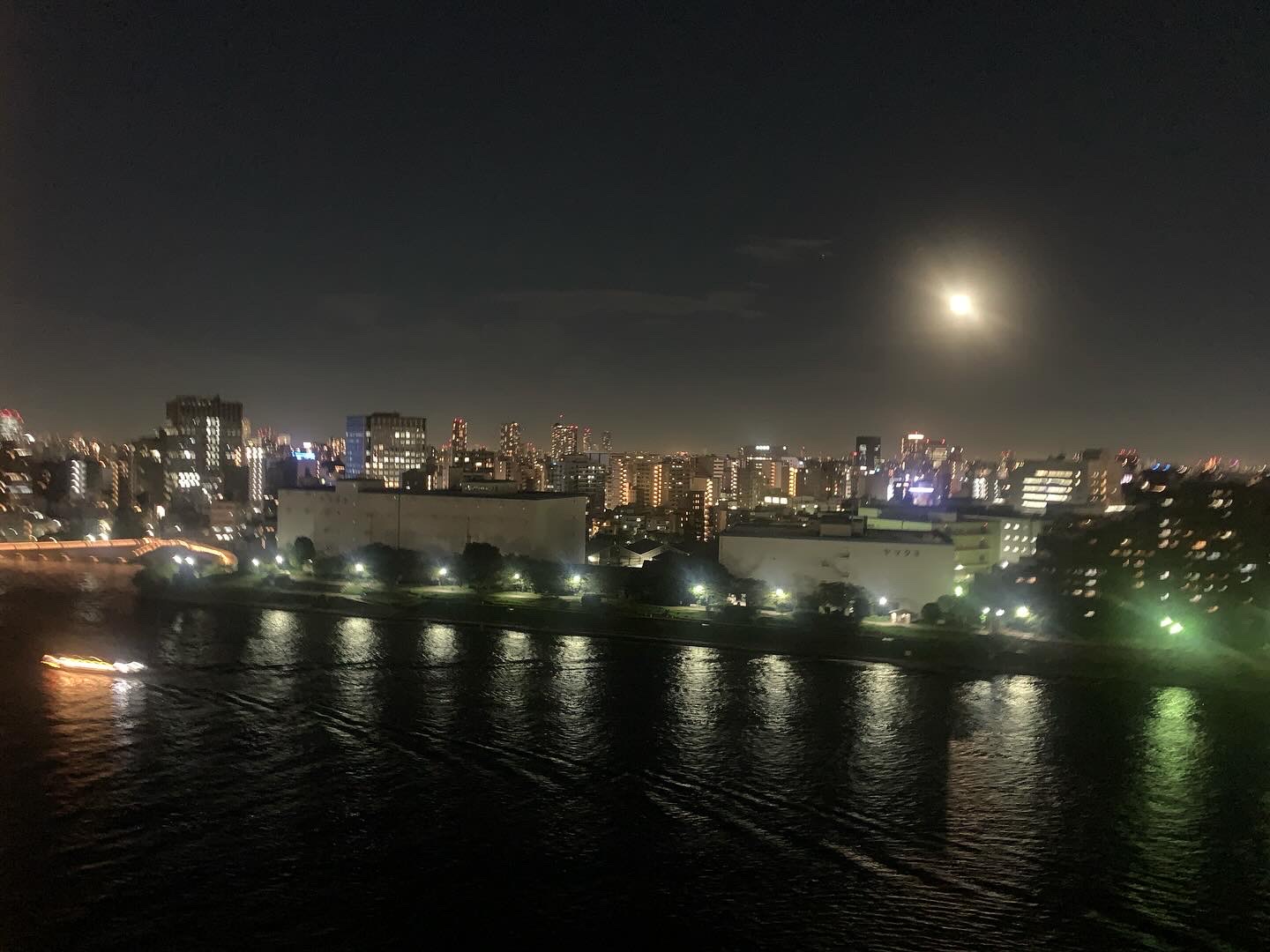 今夜も煌々と綺麗なお月様